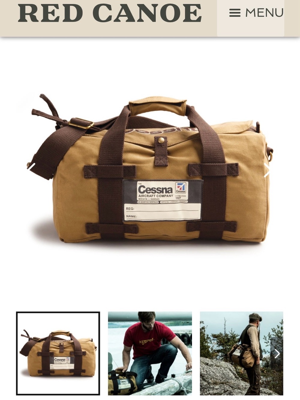 Red Canoe Duffle Bag-Cessna Collection